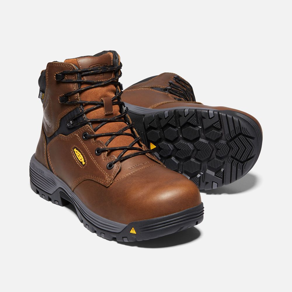 Keen Laarzen Heren Bruin - Chicago 6\" Internal Met Waterproof (Carbon-Fiber Toe) - 35901-OZIK